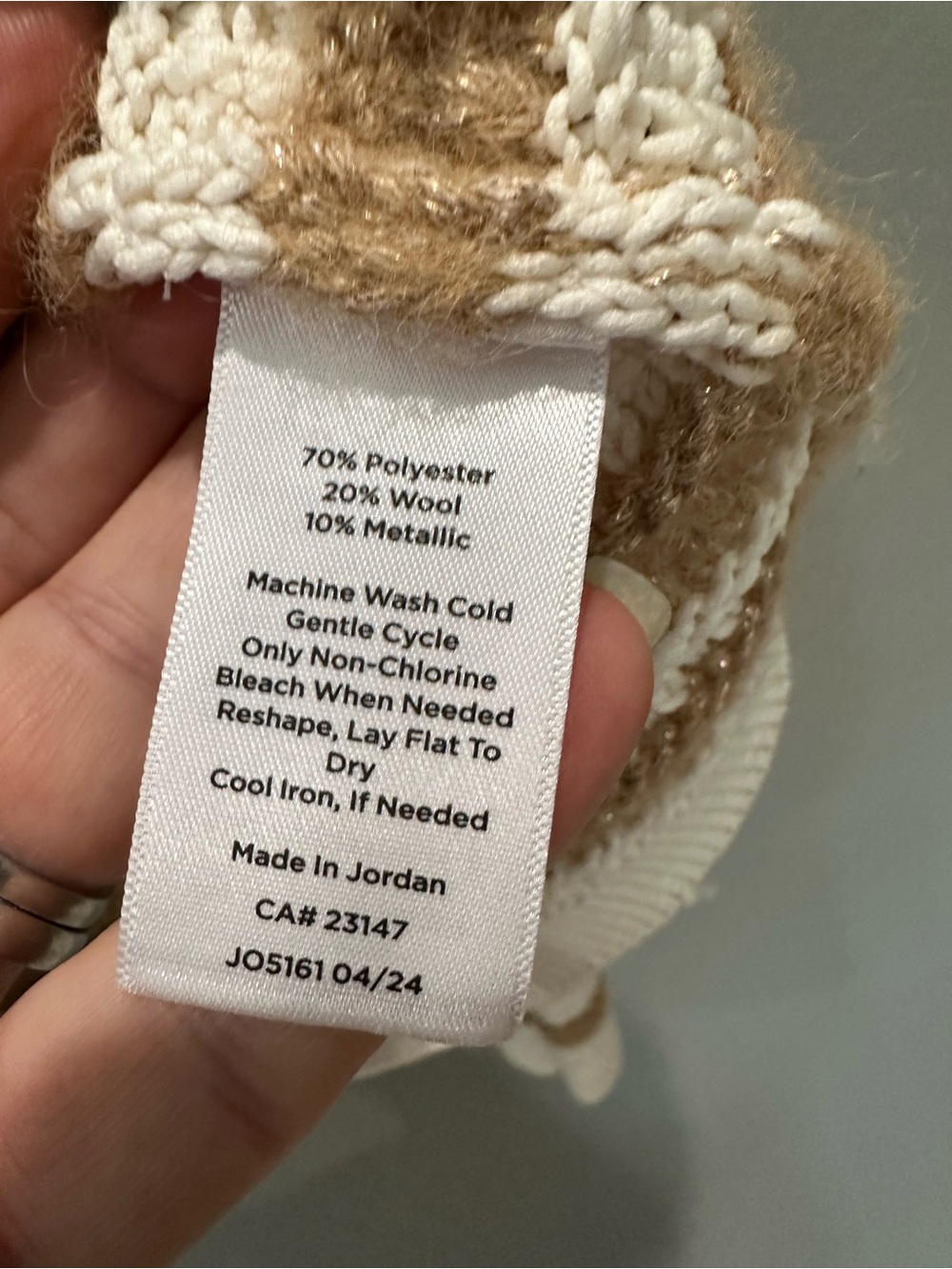 Talbots Kate cardigan sweater in toasted coconut and ivory Sz M NWT - Picture 6 of 10